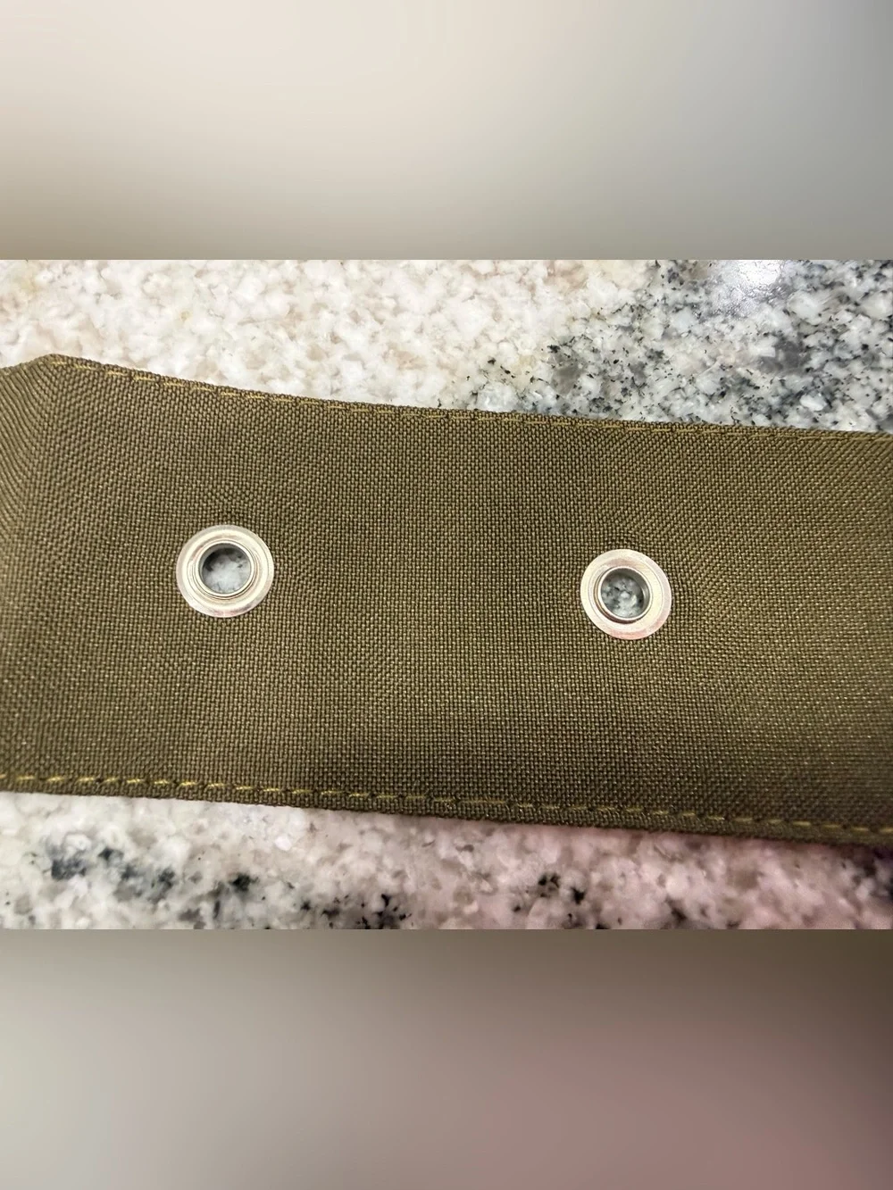 NWOT Olive Green Canvas Belt with Metal Eyelets S